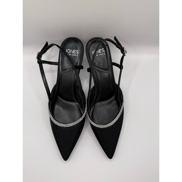 Jones New York Black Mesh Slingback Heels – Never Worn – Size 8 - Picture 12 of 13